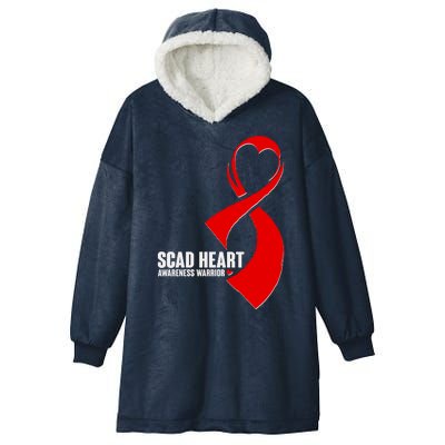 SCAD Heart Awareness Warrior Heart Attack Awareness Hooded Wearable Blanket