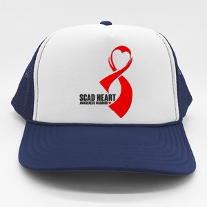 SCAD Heart Awareness Warrior Heart Attack Awareness Trucker Hat