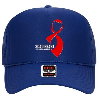 SCAD Heart Awareness Warrior Heart Attack Awareness High Crown Mesh Back Trucker Hat