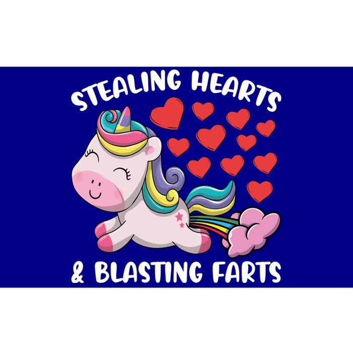 Stealing Hearts And Blasting Farts Valentines Unicorn Gift Bumper Sticker