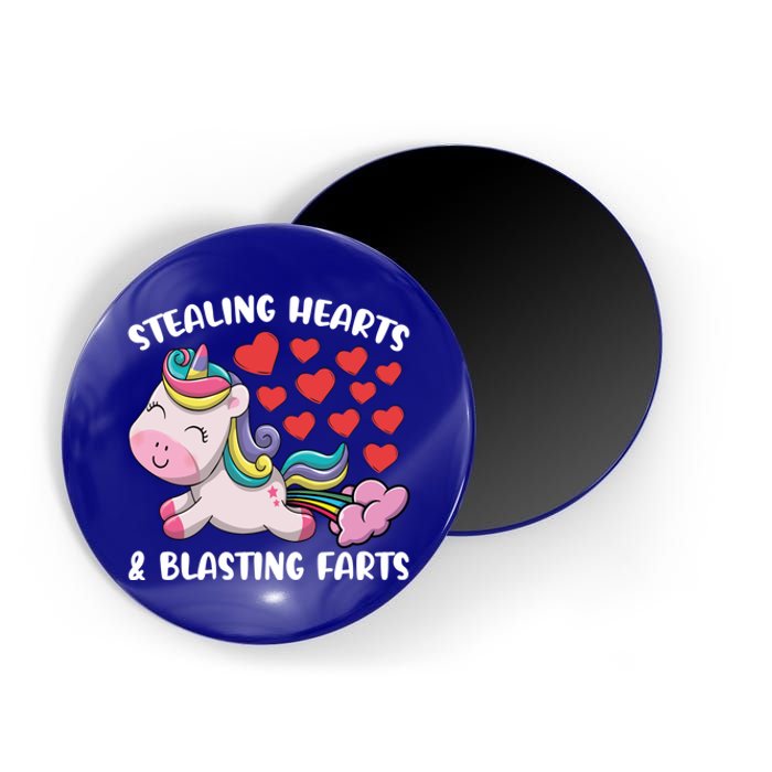 Stealing Hearts And Blasting Farts Valentines Unicorn Gift Magnet