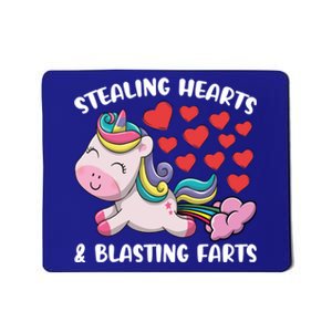 Stealing Hearts And Blasting Farts Valentines Unicorn Gift Mousepad