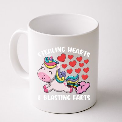 Stealing Hearts And Blasting Farts Valentines Unicorn Gift Coffee Mug