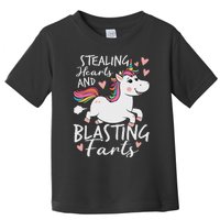 Stealing Hearts And Blasting Farts Funny Unicorn Toddler T-Shirt