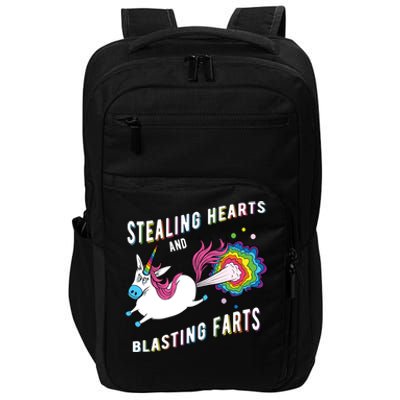 Stealing Hearts And Blasting Farts Unicorn Valentines Gift Impact Tech Backpack