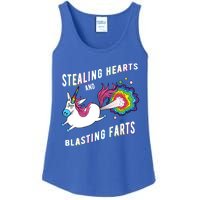 Stealing Hearts And Blasting Farts Unicorn Valentines Gift Ladies Essential Tank