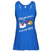 Stealing Hearts And Blasting Farts Unicorn Valentines Gift Ladies Essential Flowy Tank