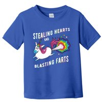 Stealing Hearts And Blasting Farts Unicorn Valentines Gift Toddler T-Shirt