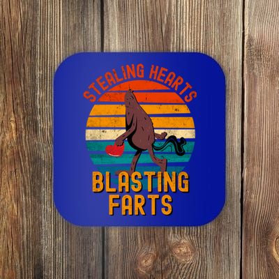 Stealing Hearts And Blasting Farts Gift Bigfoot Gift Coaster