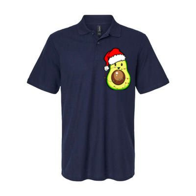 Santa Hat Avocado Merry Christmas Vegan Pajama Gift Softstyle Adult Sport Polo