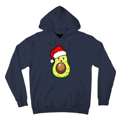 Santa Hat Avocado Merry Christmas Vegan Pajama Gift Tall Hoodie