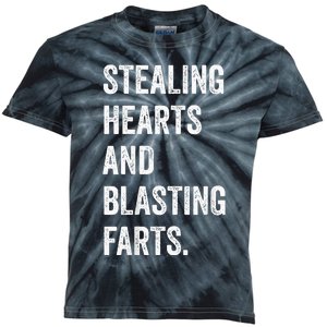 Stealing Hearts And Blasting Farts Kids Tie-Dye T-Shirt