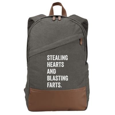 Stealing Hearts And Blasting Farts Cotton Canvas Backpack