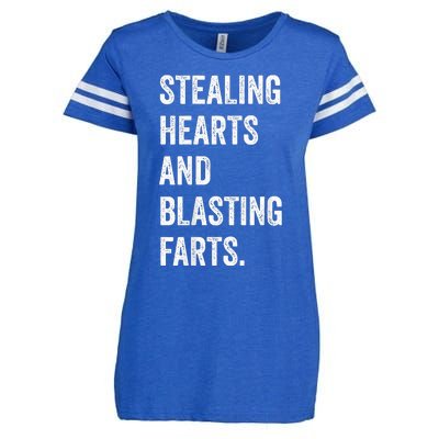 Stealing Hearts And Blasting Farts Enza Ladies Jersey Football T-Shirt