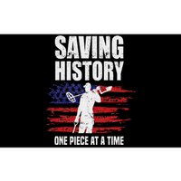 Saving History American Flag Usa Funny Metal Detecting Bumper Sticker