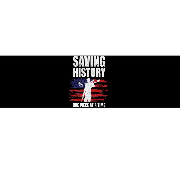 Saving History American Flag Usa Funny Metal Detecting Bumper Sticker