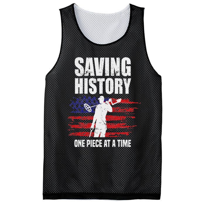 Saving History American Flag Usa Funny Metal Detecting Mesh Reversible Basketball Jersey Tank