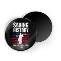 Saving History American Flag Usa Funny Metal Detecting Magnet