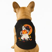 Spooky Halloween Autumn Ghost Jackolantern Doggie Tank