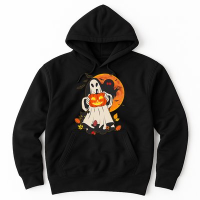 Spooky Halloween Autumn Ghost Jackolantern Hoodie