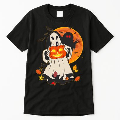 Spooky Halloween Autumn Ghost Jackolantern Tall T-Shirt