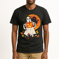 Spooky Halloween Autumn Ghost Jackolantern Tall T-Shirt