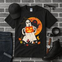 Spooky Halloween Autumn Ghost Jackolantern Tall T-Shirt