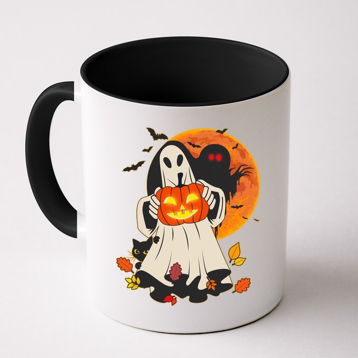 Spooky Halloween Autumn Ghost Jackolantern Mug