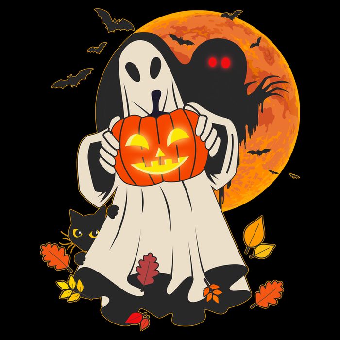 Spooky Halloween Autumn Ghost Jackolantern Mug