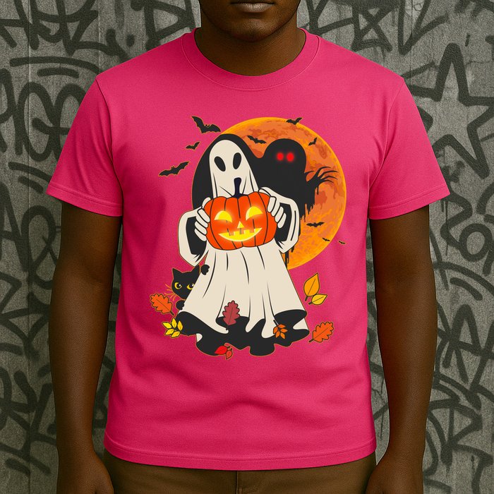 Spooky Halloween Autumn Ghost Jackolantern T-Shirt
