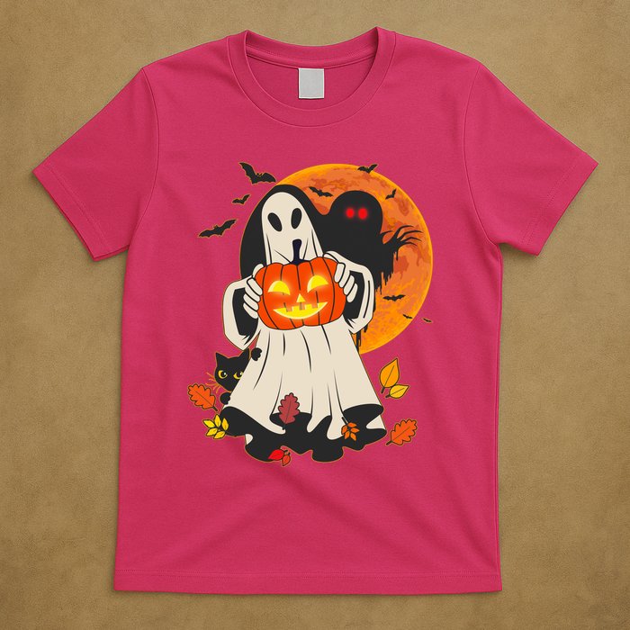Spooky Halloween Autumn Ghost Jackolantern T-Shirt