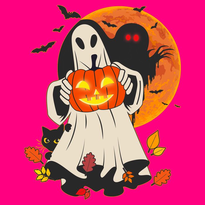 Spooky Halloween Autumn Ghost Jackolantern T-Shirt