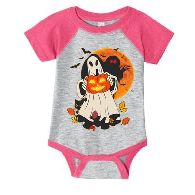 Spooky Halloween Autumn Ghost Jackolantern Infant Baby Jersey Bodysuit