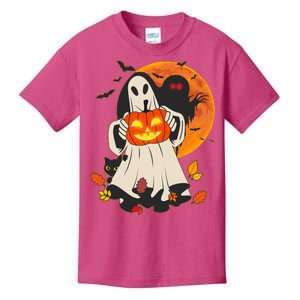 Spooky Halloween Autumn Ghost Jackolantern Kids T-Shirt