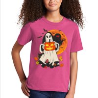 Spooky Halloween Autumn Ghost Jackolantern Kids T-Shirt