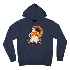 Spooky Halloween Autumn Ghost Jackolantern Hoodie