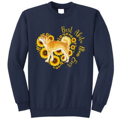 Sunflower Heart Akita Mom, Women's Day Gift Sweatshirt