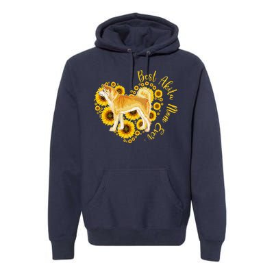 Sunflower Heart Akita Mom, Women's Day Gift Premium Hoodie