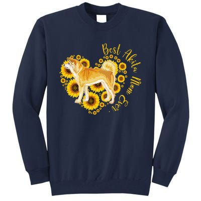 Sunflower Heart Akita Mom, Women's Day Gift Tall Sweatshirt