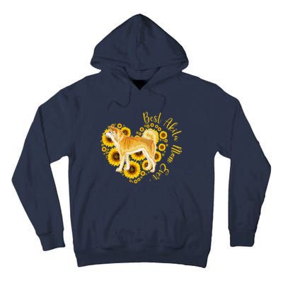 Sunflower Heart Akita Mom, Women's Day Gift Tall Hoodie