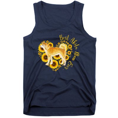 Sunflower Heart Akita Mom, Women's Day Gift Tank Top