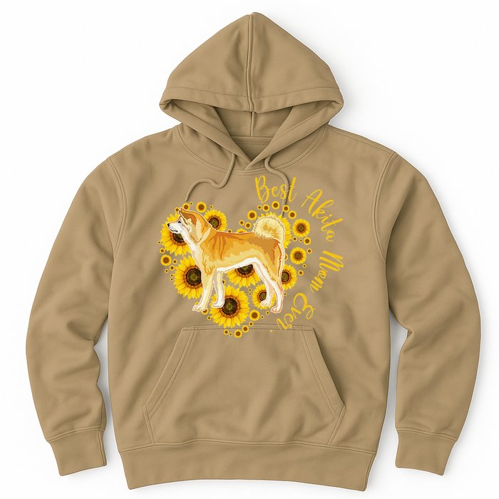 Sunflower Heart Akita Mom, Women's Day Gift Hoodie