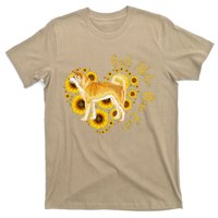 Sunflower Heart Akita Mom, Women's Day Gift T-Shirt