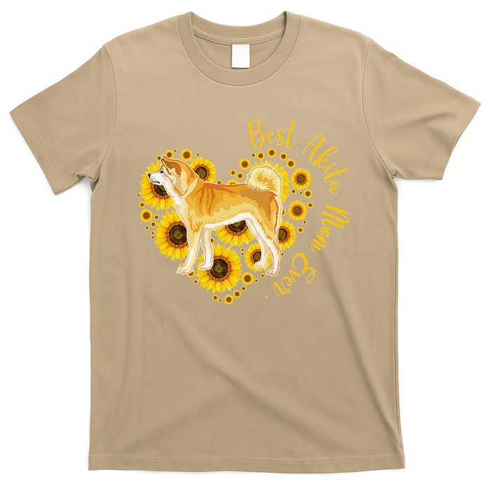 Sunflower Heart Akita Mom, Women's Day Gift T-Shirt