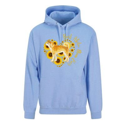 Sunflower Heart Akita Mom, Women's Day Gift Unisex Surf Hoodie