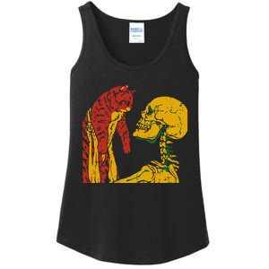 Skeleton Holding A Cat Juneteenth Black History Animal Lover Ladies Essential Tank