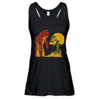 Skeleton Holding A Cat Juneteenth Black History Animal Lover Ladies Essential Flowy Tank