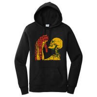 Skeleton Holding A Cat Juneteenth Black History Animal Lover Women's Pullover Hoodie