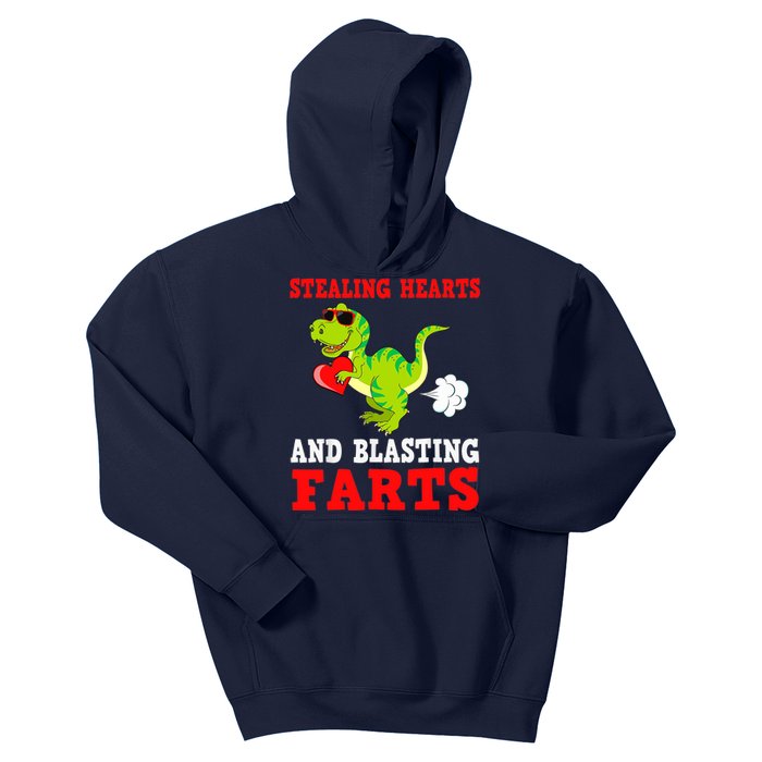 Stealing Hearts And Blasting Farts T Rex Cute Kids Hoodie