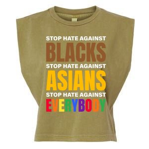 Stop Hate Against Blacks Against Asians And Everybody Else Meaningful Gift Garment-Dyed Women's Muscle Tee